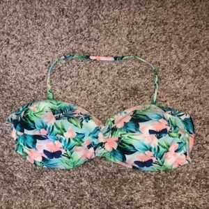 Floral bikini top